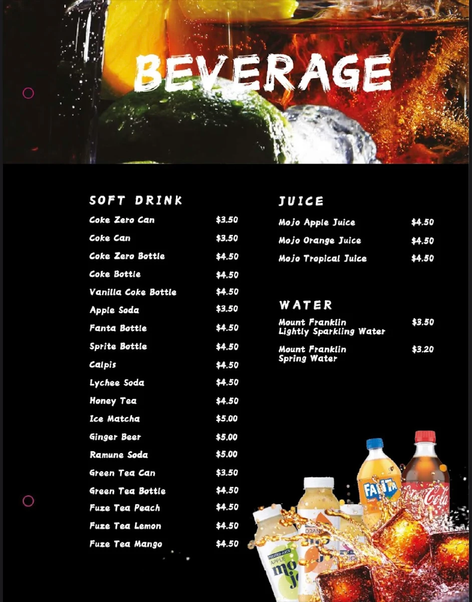 Menu, Mitsuki Katsu and Sushi Bar