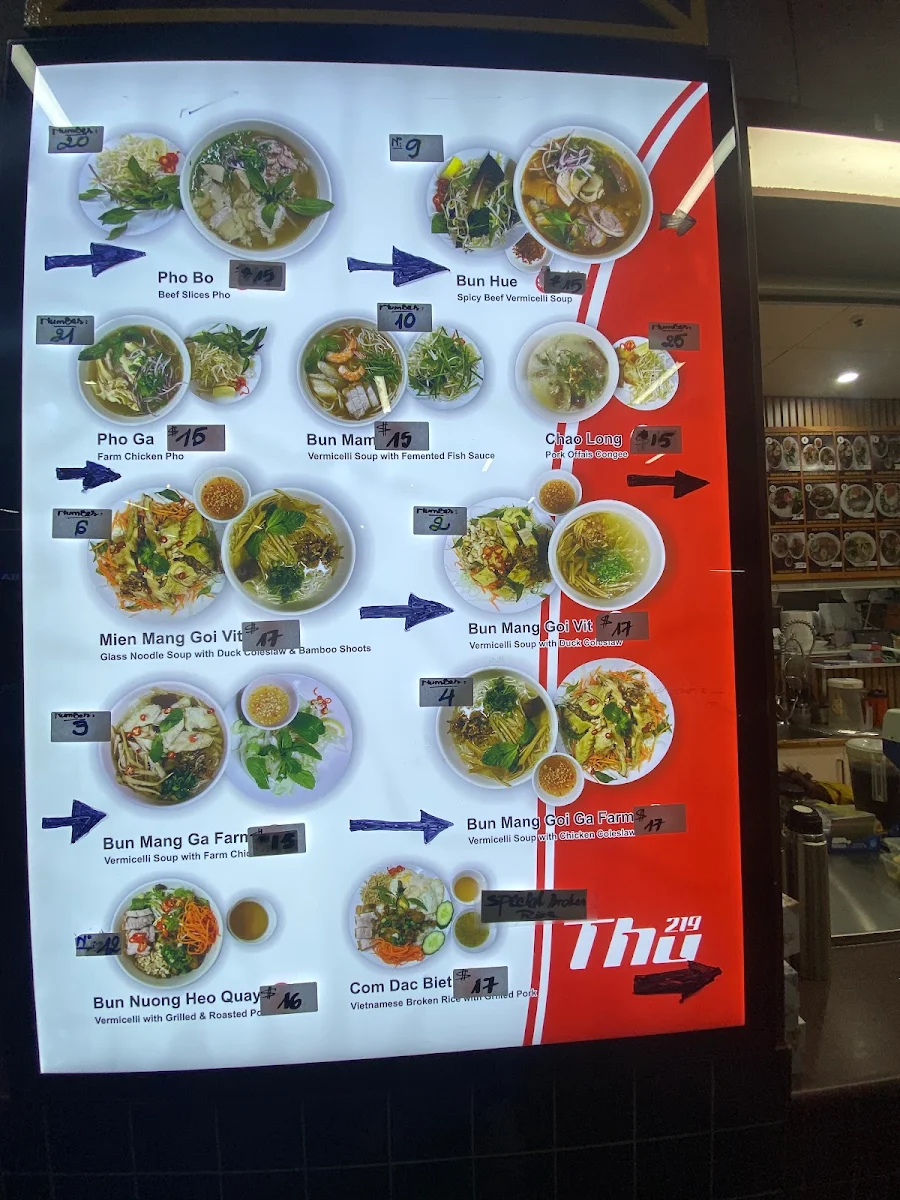 Menu, Thu 219