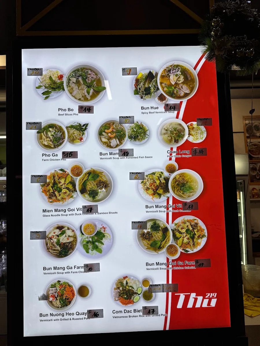 Menu, Thu 219