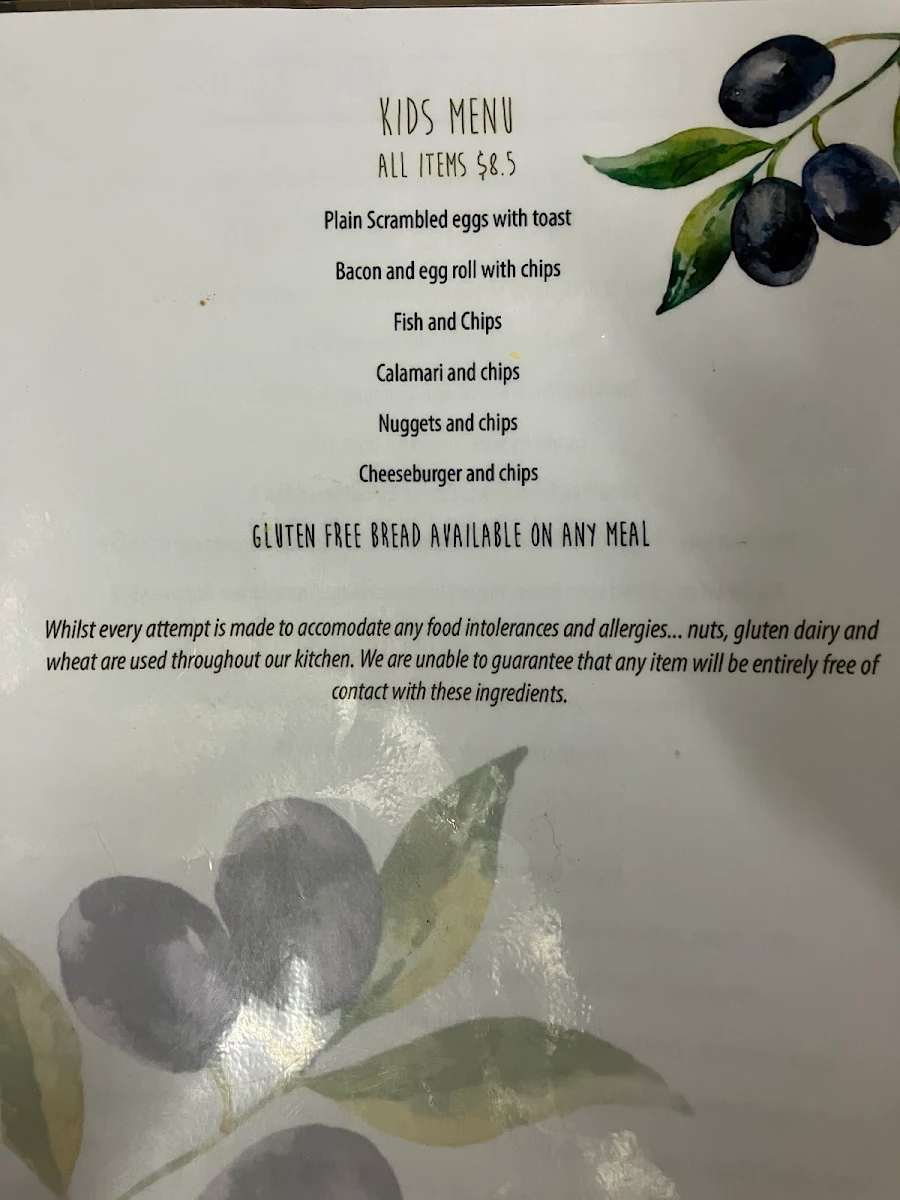 Menu, The Shed Cafe & Gift Shop Rathdowney