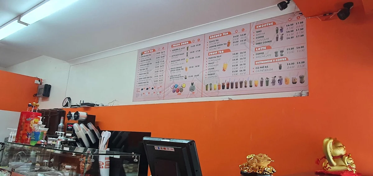 Menu, Mia Mia Cake and Milktea