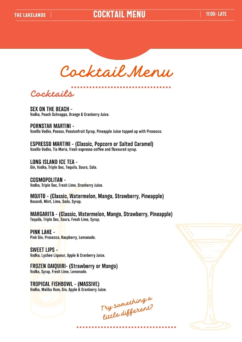 Menu, The Lakelands
