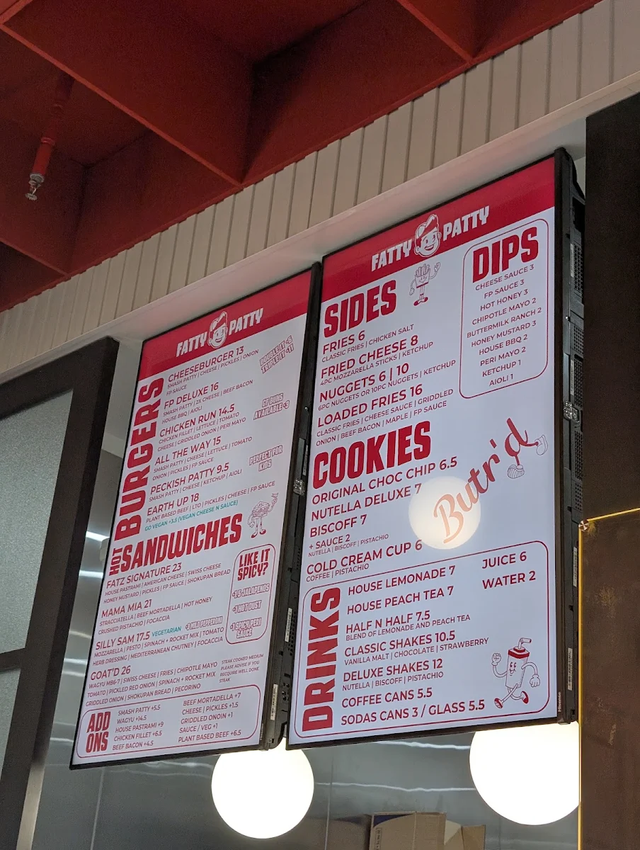 Menu, Fatty Patty