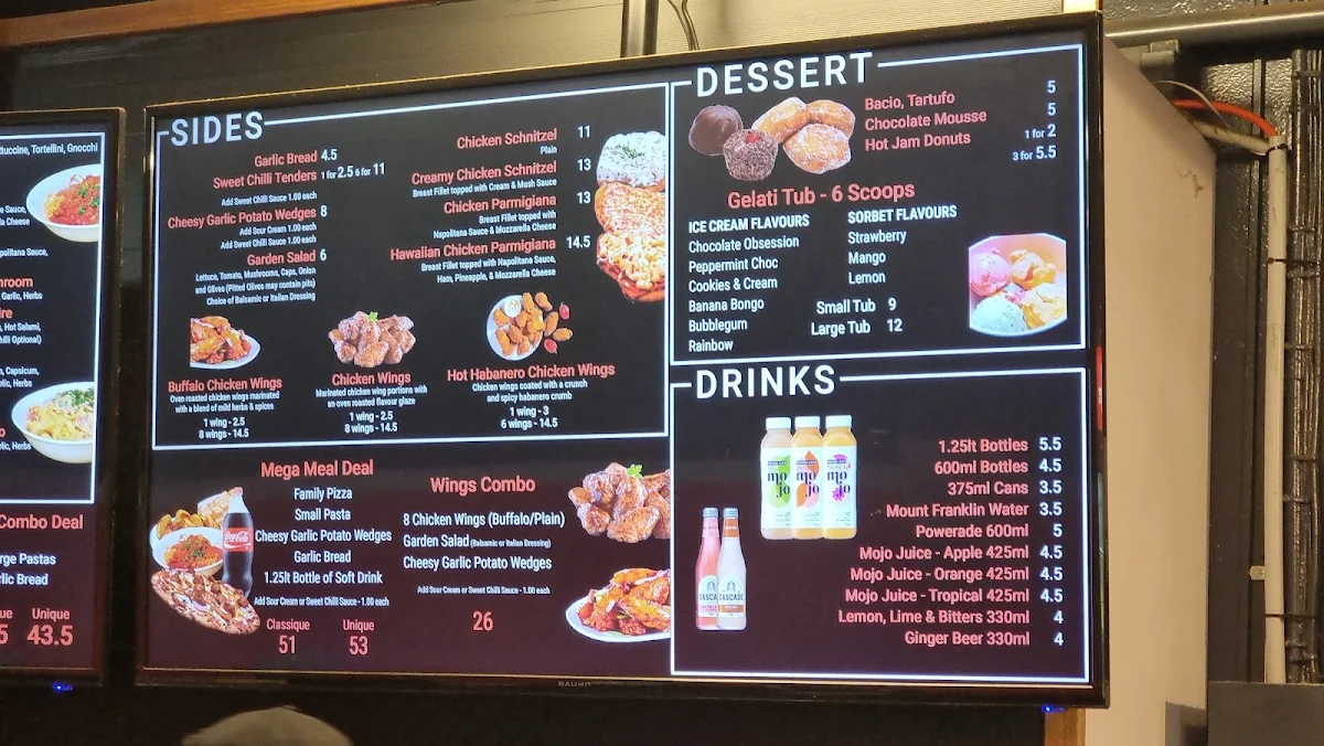 Menu, Da Vinci Pizza & Pasta Gallery
