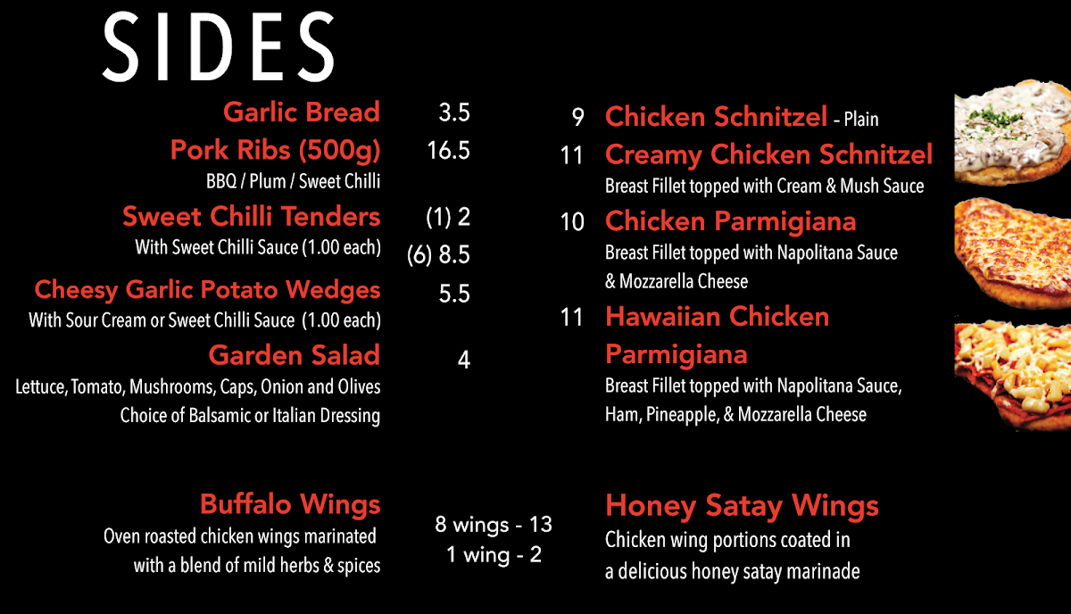Menu, Da Vinci Pizza & Pasta Gallery
