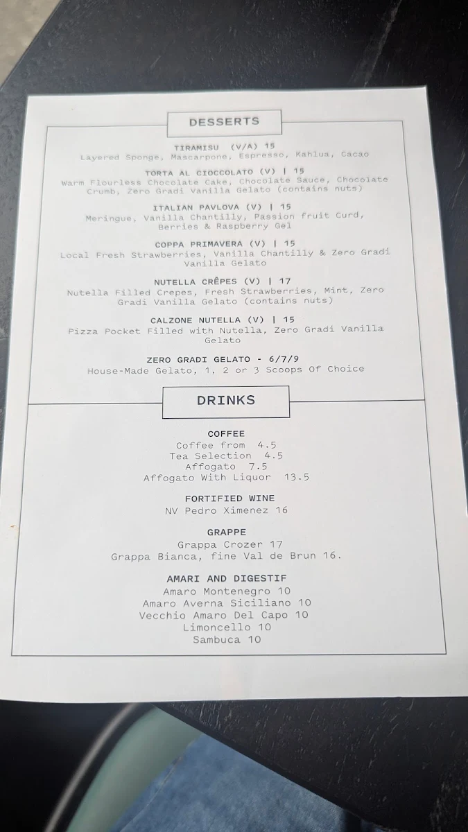 Menu, 400 Gradi - Brunswick