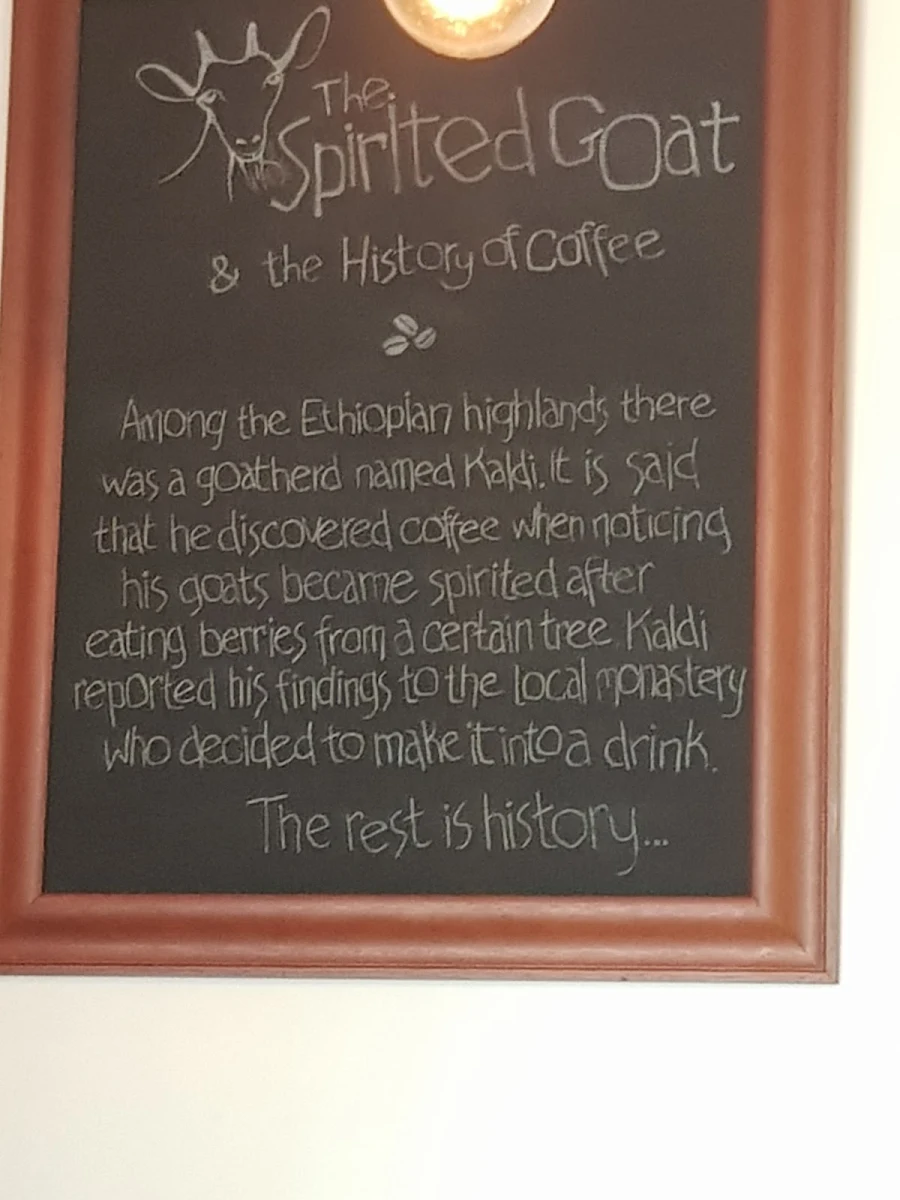 Menu, The Spirited Goat 'The Precinct'