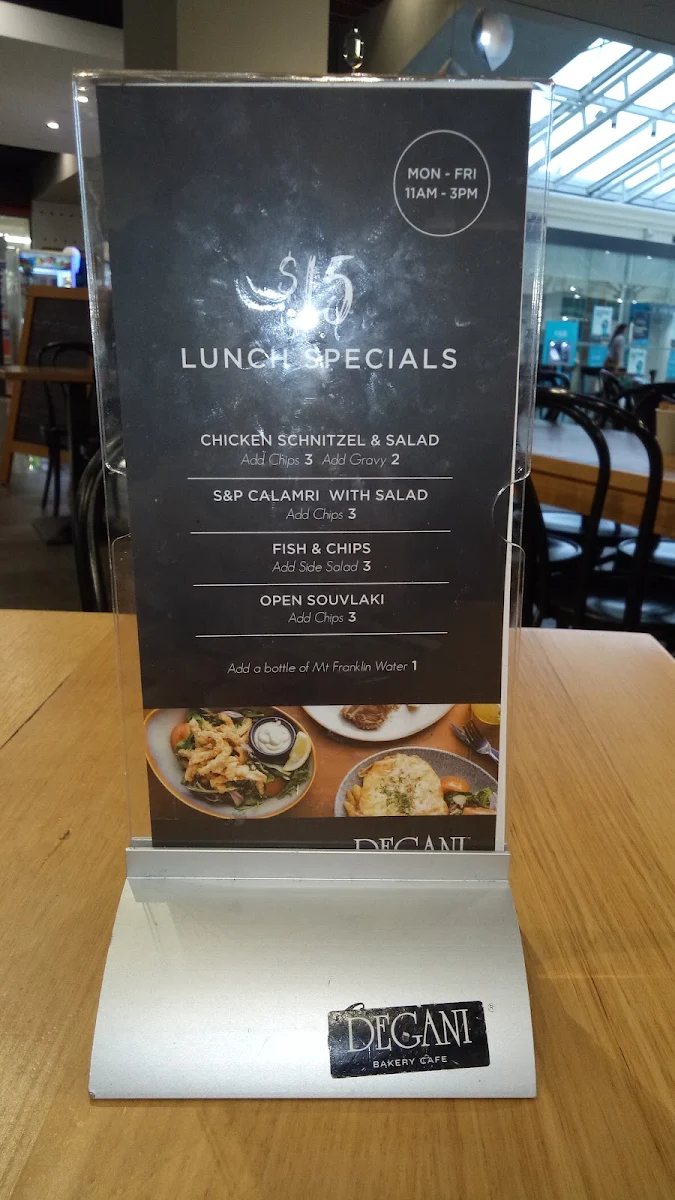 Menu, Degani Dandenong