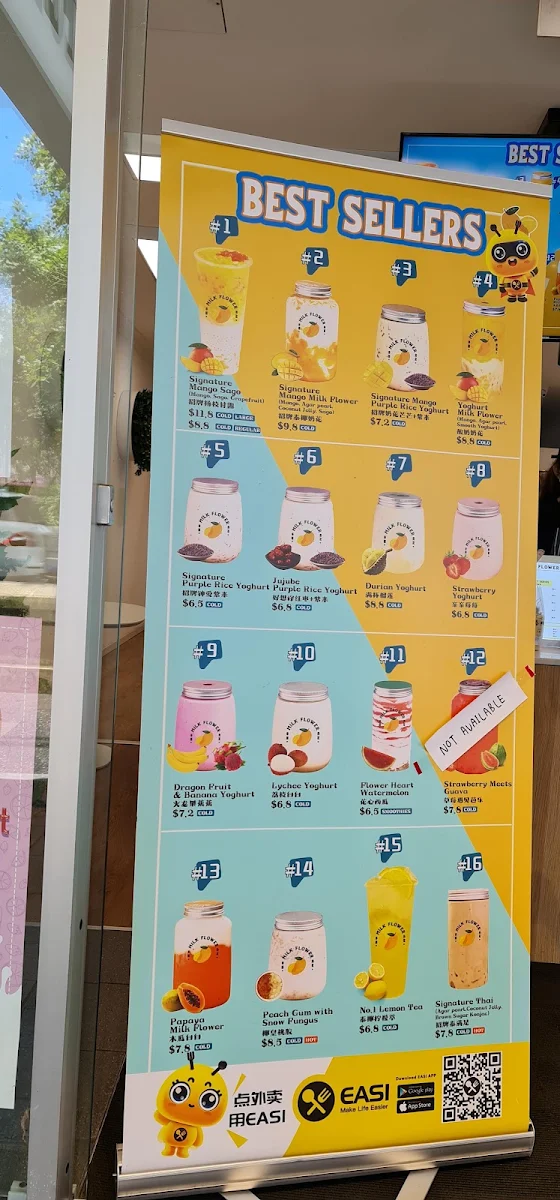 Menu, Milk Flower Campsie - 泰椰奶花 Campsie 店