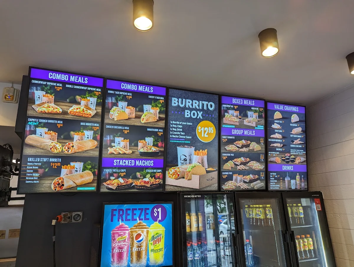 Menu, Taco Bell Roxburgh Park