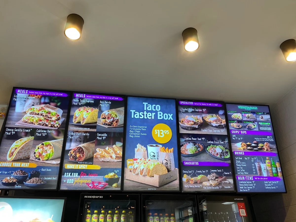 Menu, Taco Bell Roxburgh Park