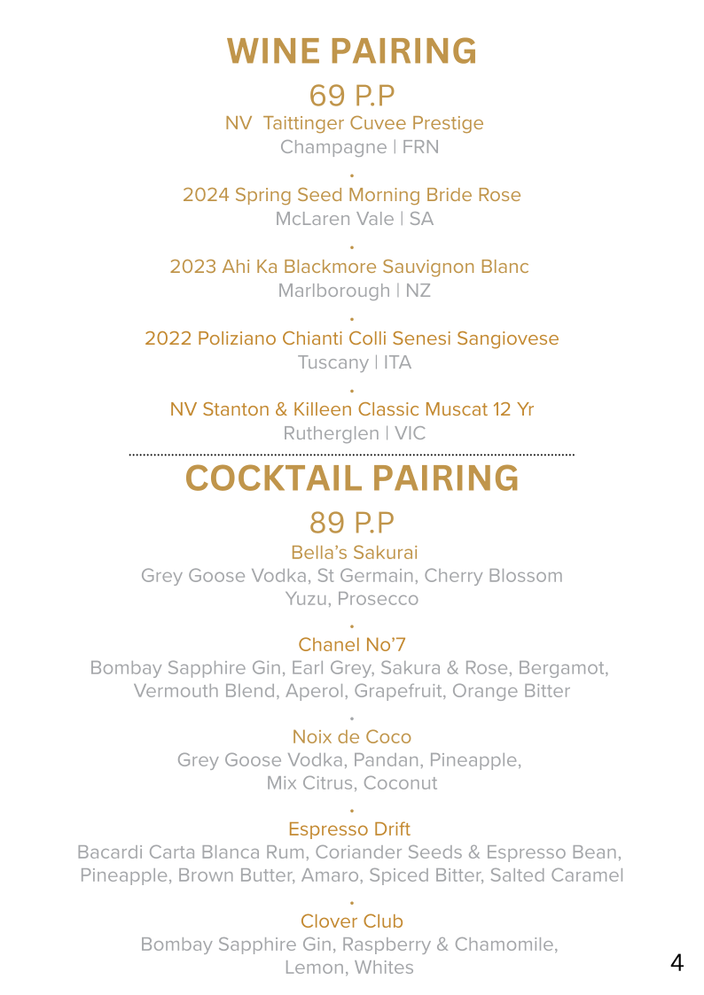 Menu, Clover Dining