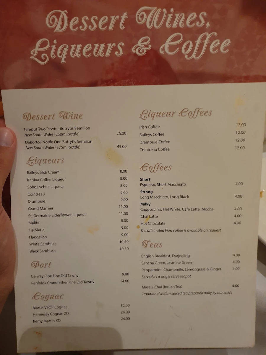 Menu, Punjab Indian Restaurant