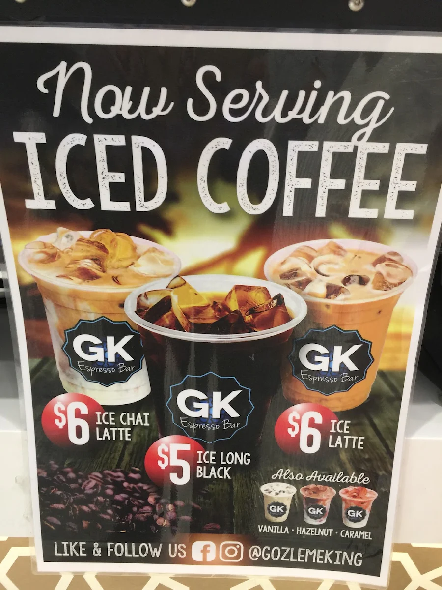 Menu, Gözleme King Rhodes