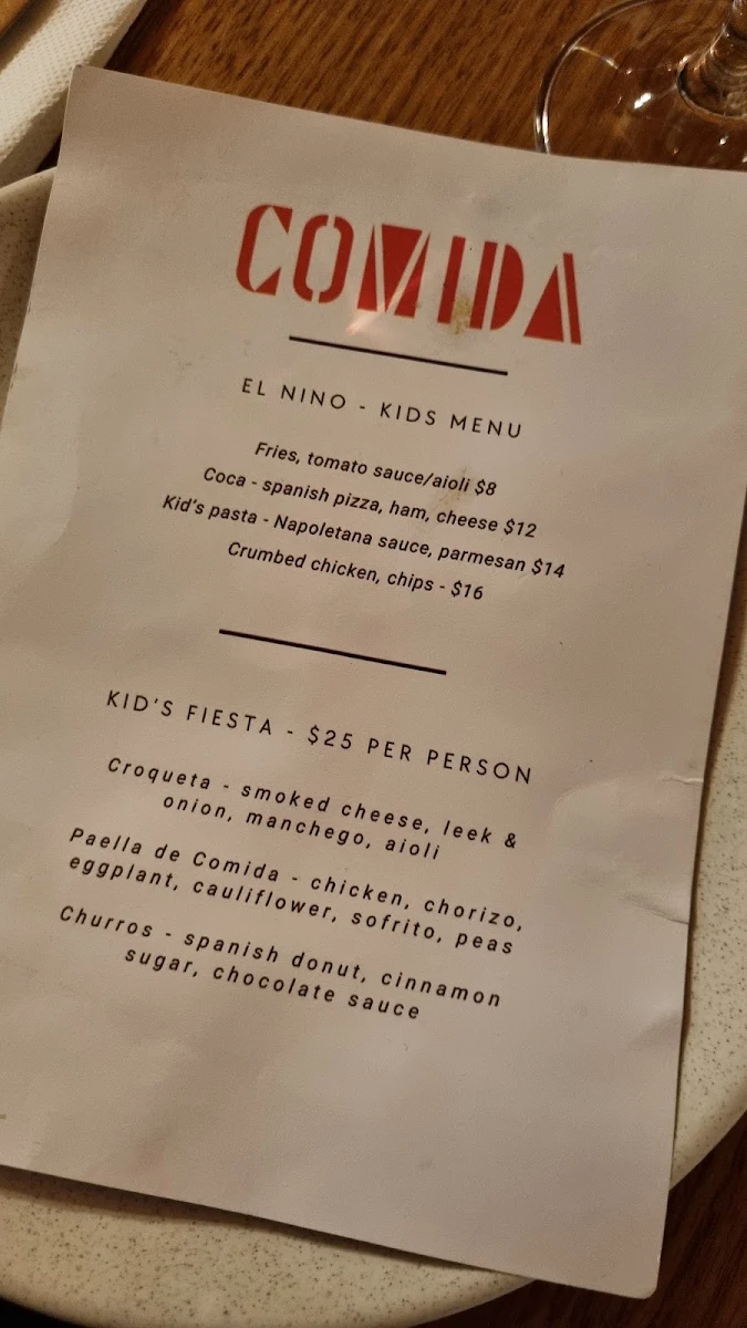 Menu, Comida Hahndorf