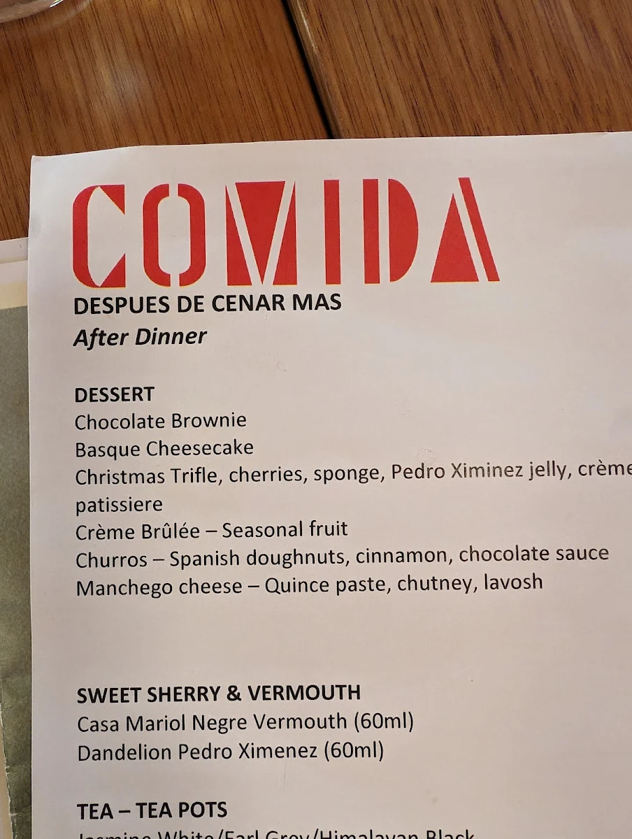 Menu, Comida Hahndorf