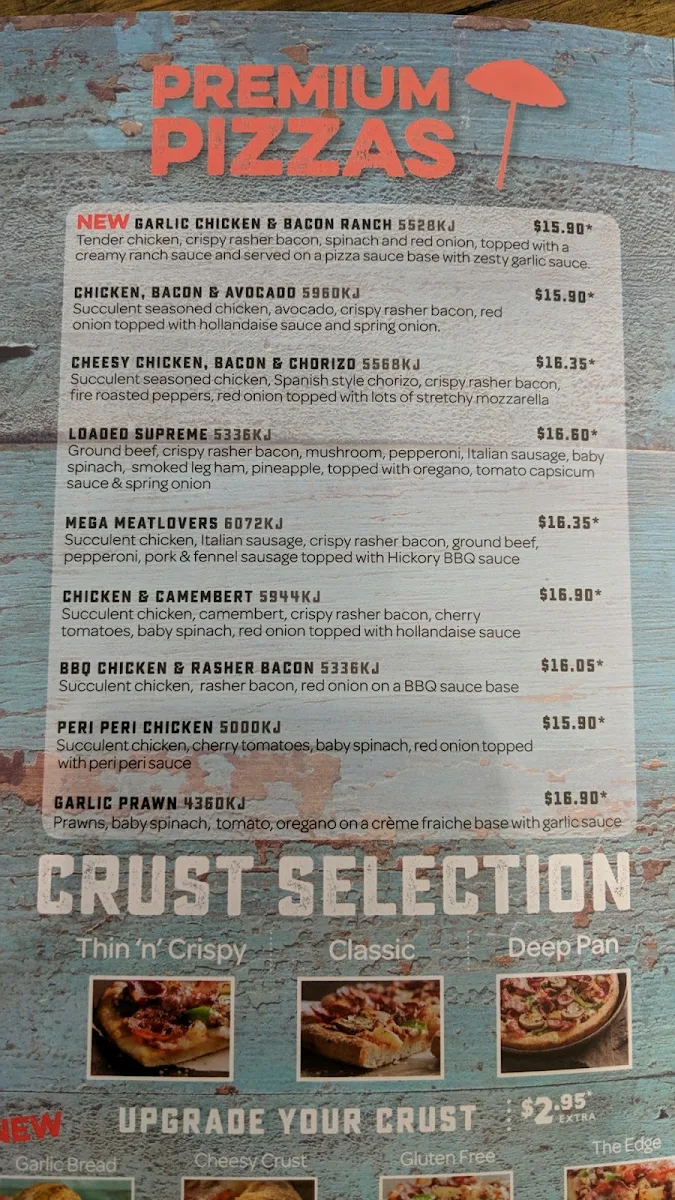 Menu, Domino's Pizza Elizabeth South