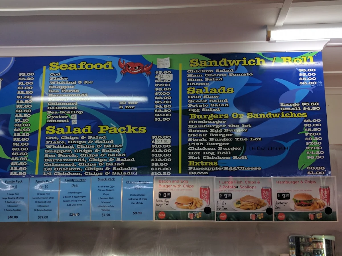 Menu, Churchill Take-Away