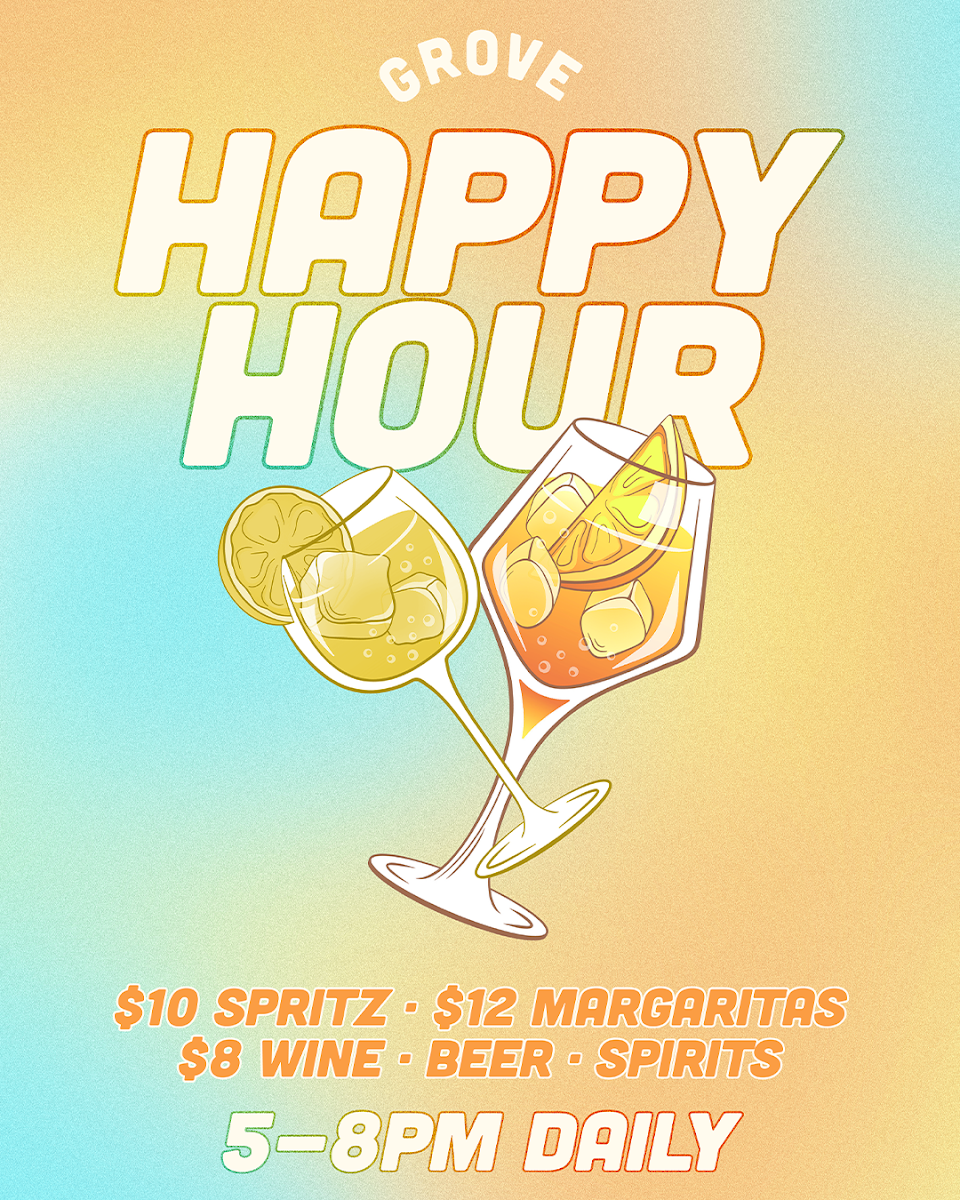 Menu, Grove Bar | Cocktail Lounge