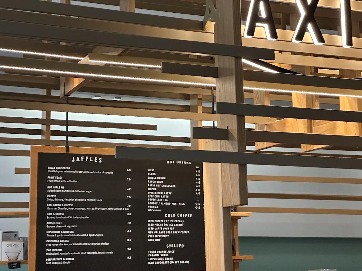 Menu, Axil Coffee Roasters
