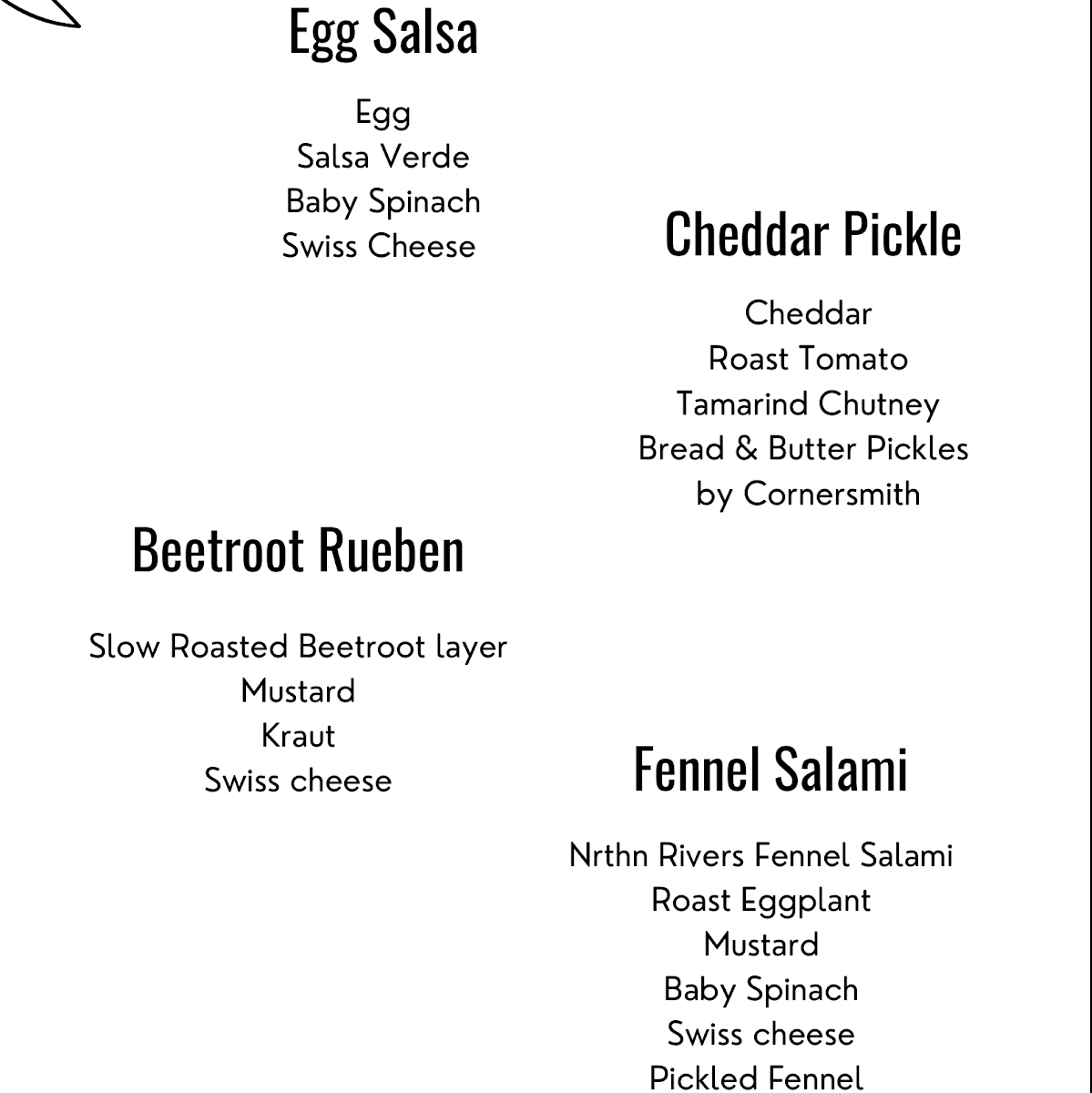 Menu, KWILA