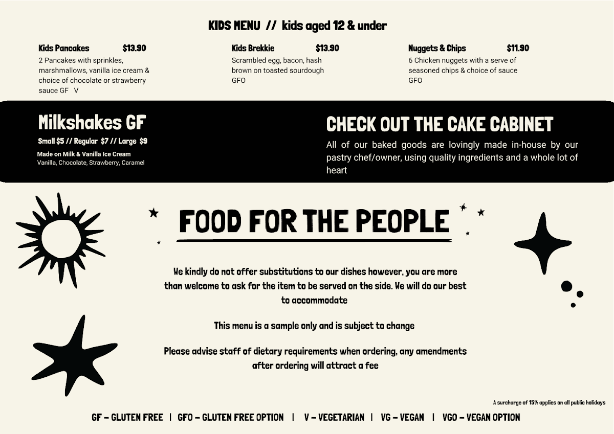 Menu, The Witchin’ Kitchen