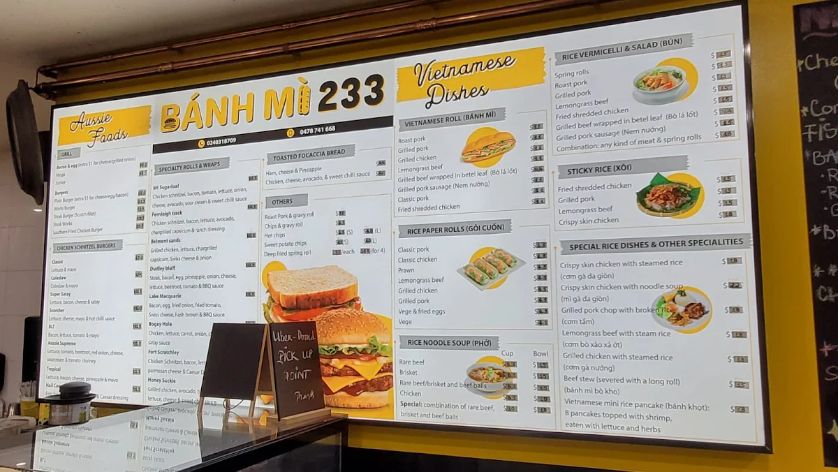 Menu, Banh Mi 233