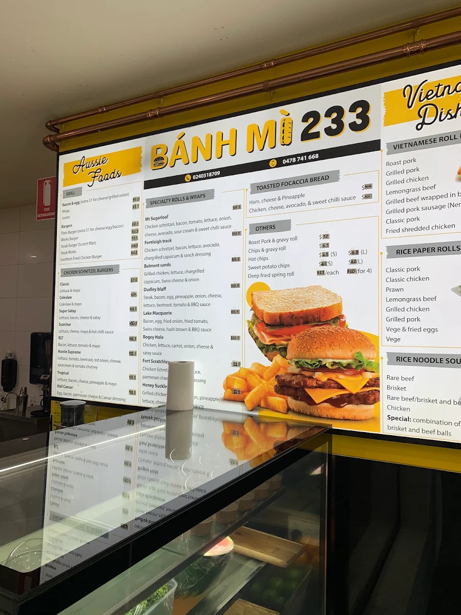 Menu, Banh Mi 233