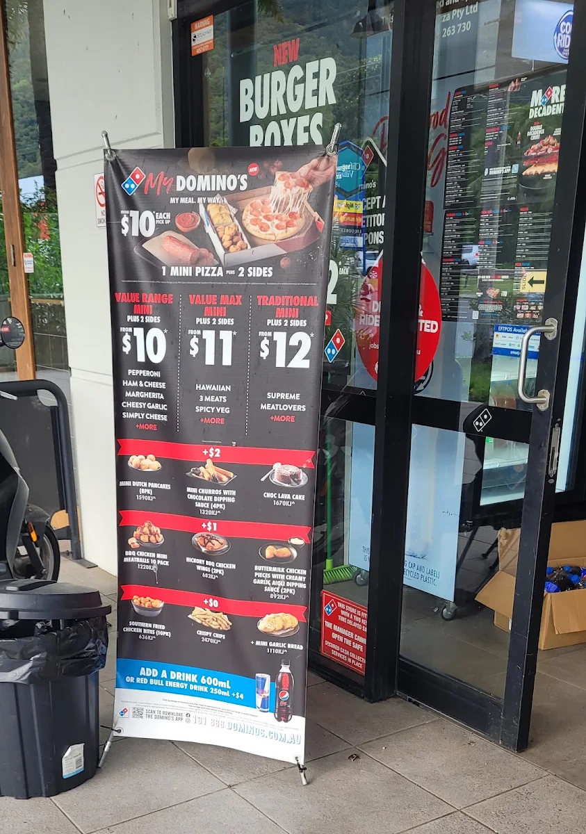Menu, Domino's Pizza Clifton Beach