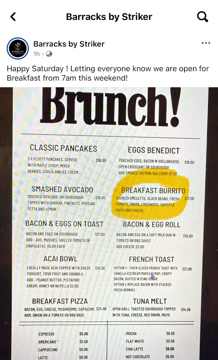 Menu, Barracks by Striker