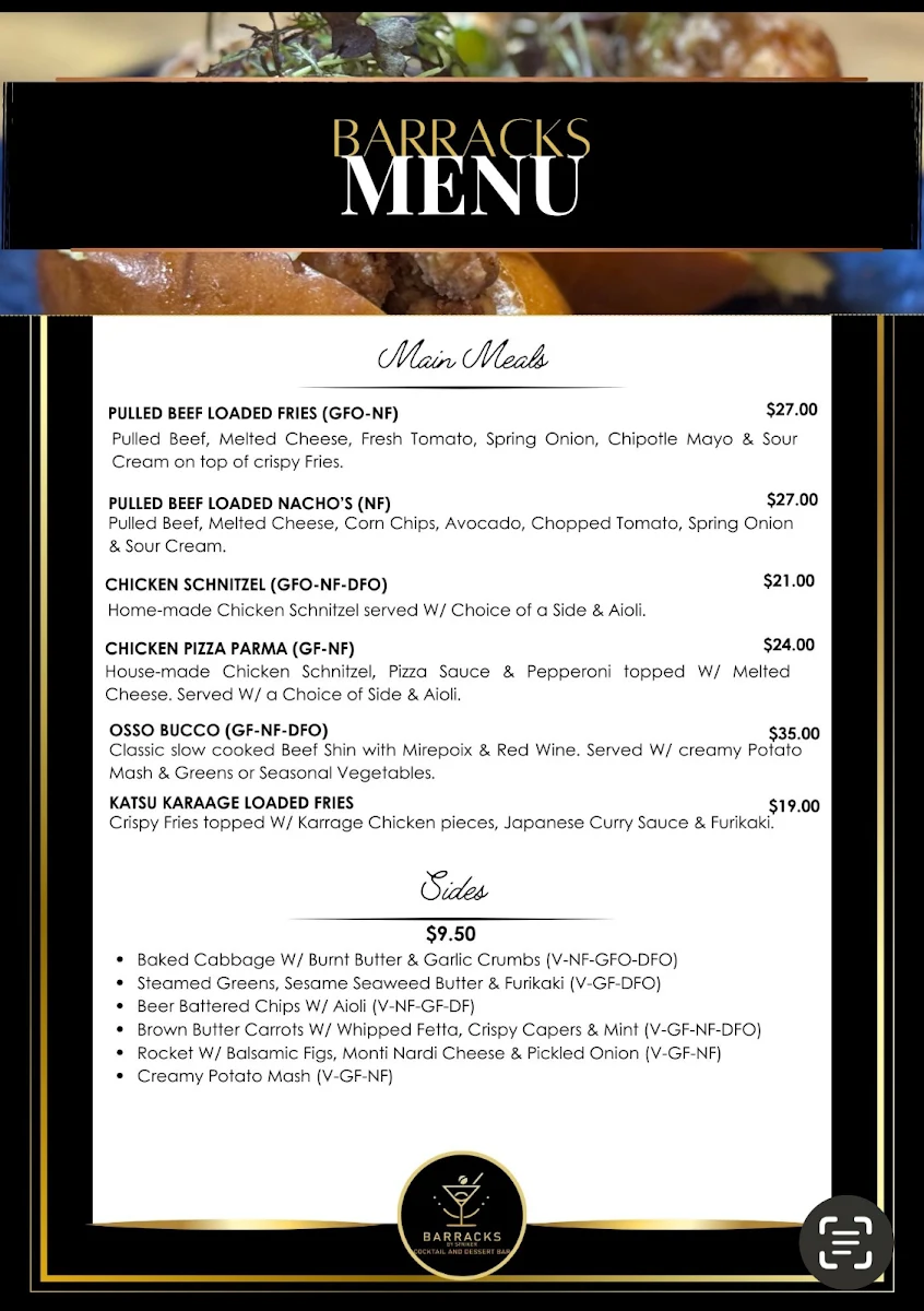 Menu, Barracks by Striker