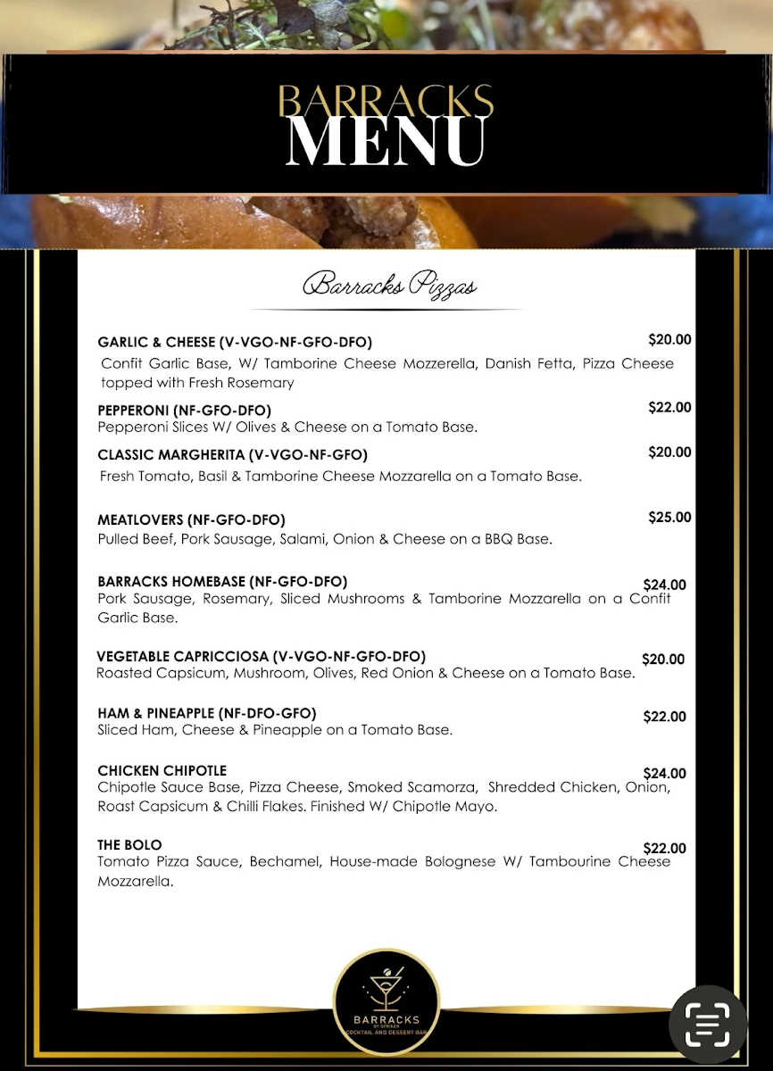Menu, Barracks by Striker