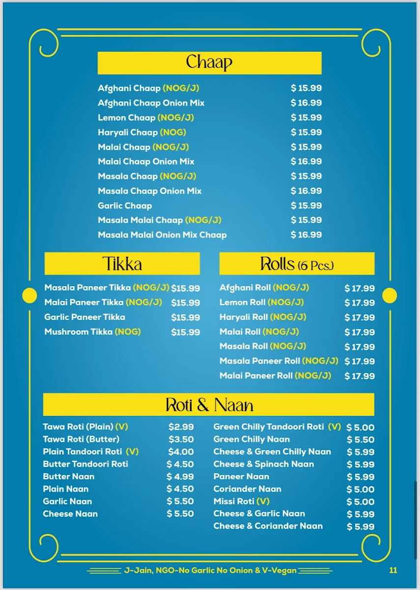 Menu, Khao Piyo - Vegetarian & Vegan Restaurant