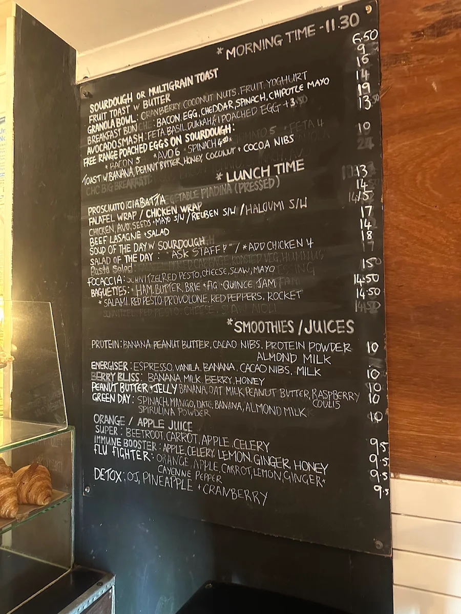 Menu, Chapter House Coffee