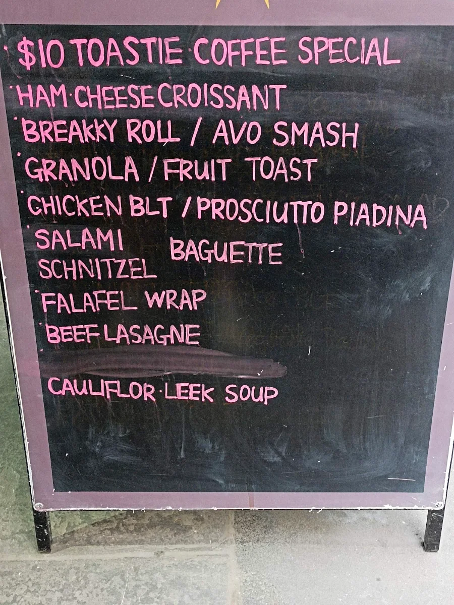 Menu, Chapter House Coffee