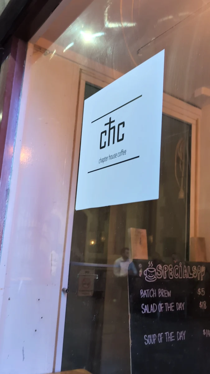 Menu, Chapter House Coffee