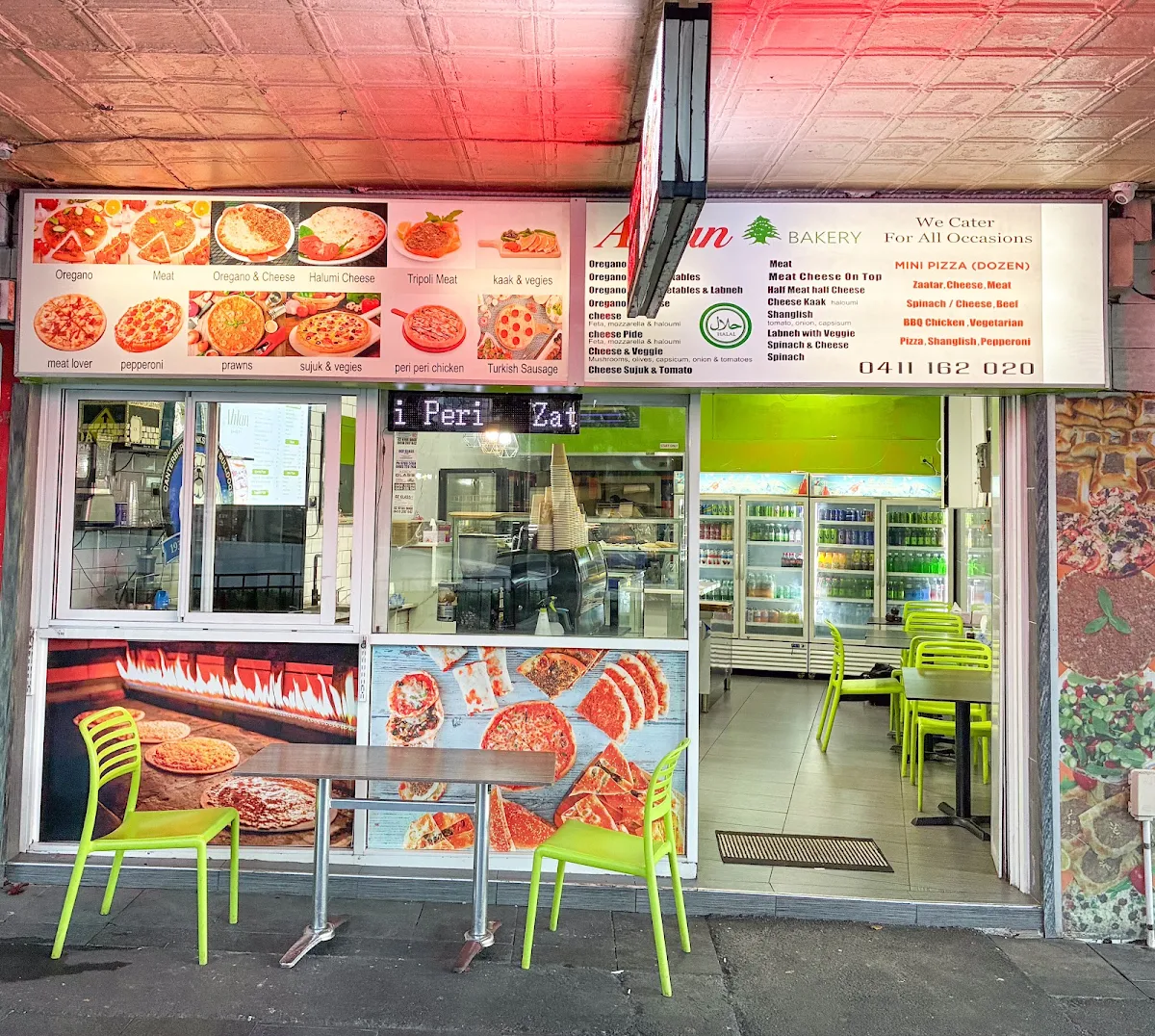 Menu, Ahlan bakery