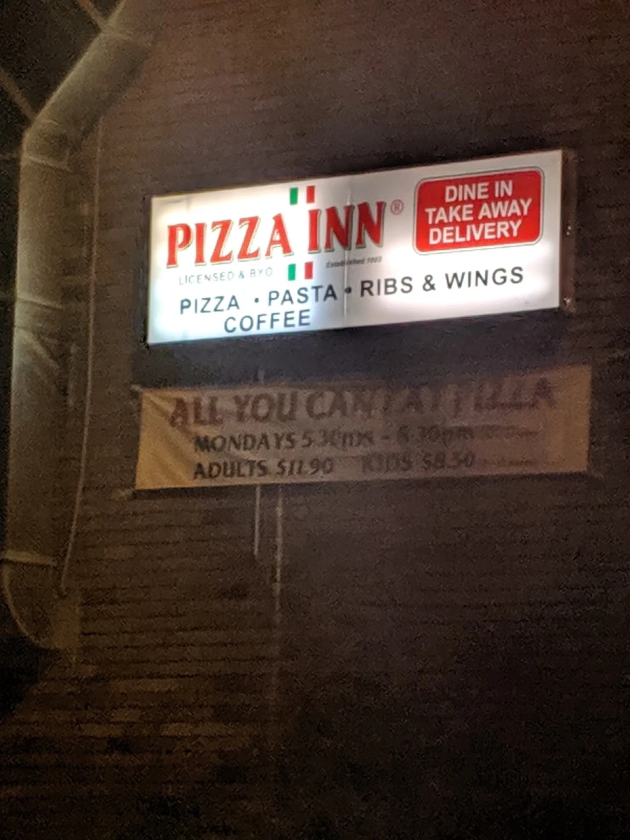 Menu, Pizza Inn Gosford