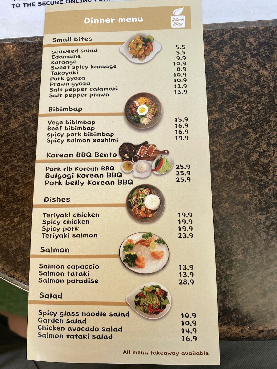 Menu, Cafe Green Bay.