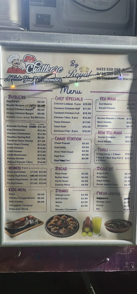 Menu, Chattkore