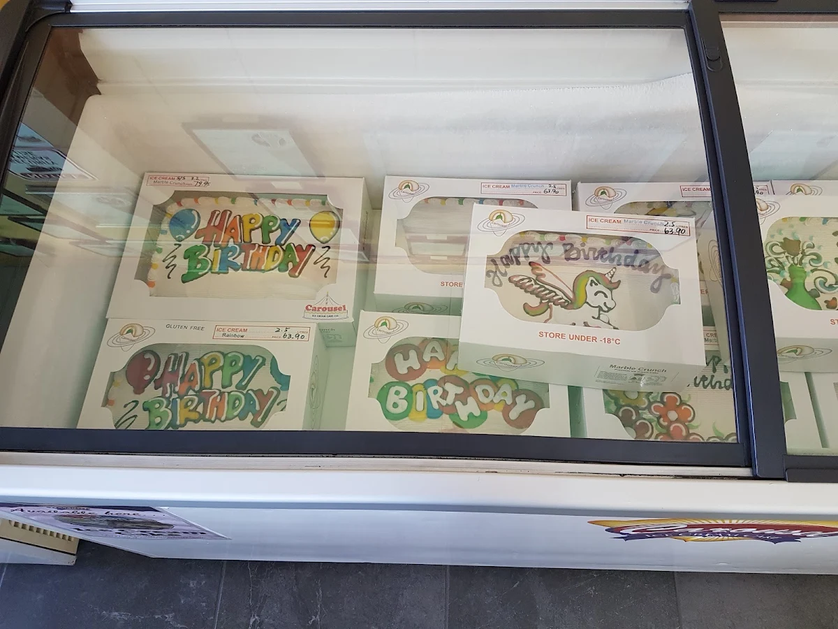 Menu, Carousel Ice-Cream, Cake and FroYo/Acai