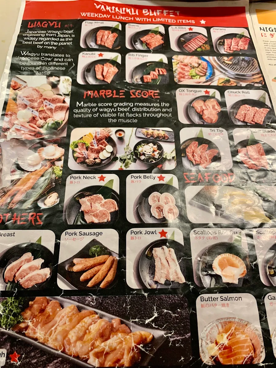 Menu, Taki Canberra Centre