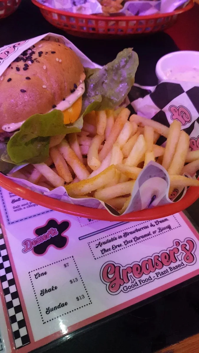 Menu, Greaser's Good Food