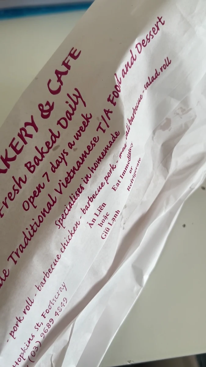 Menu, To's Bakery & Cafe