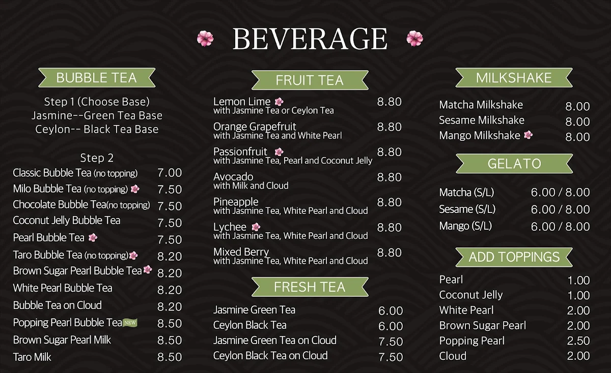 Menu, Rice to Meet You