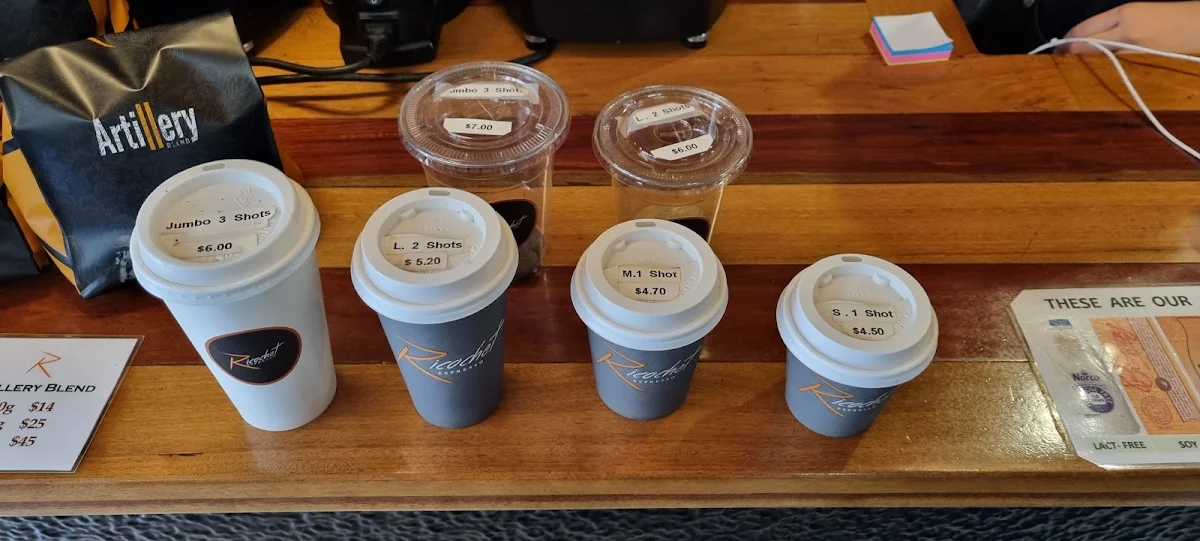Menu, Ricochet Espresso