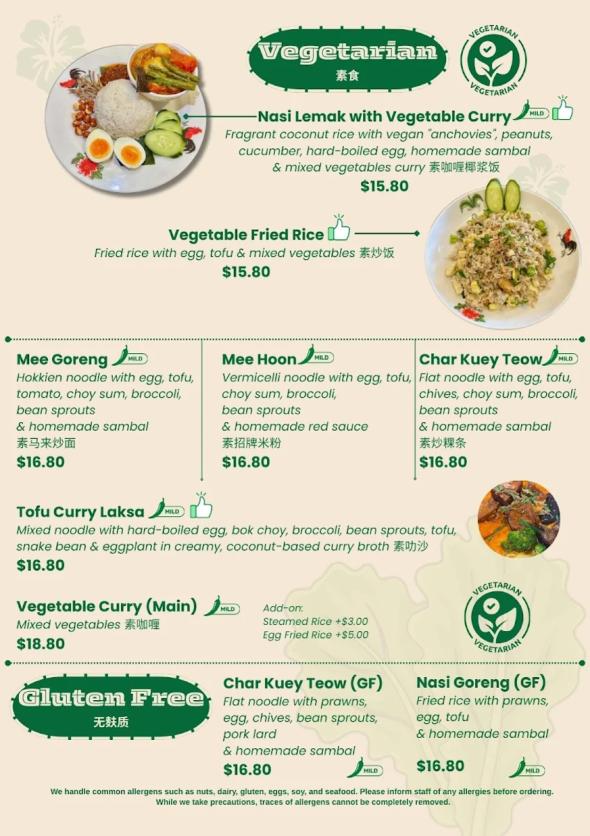 Menu, Street Corner Ringwood