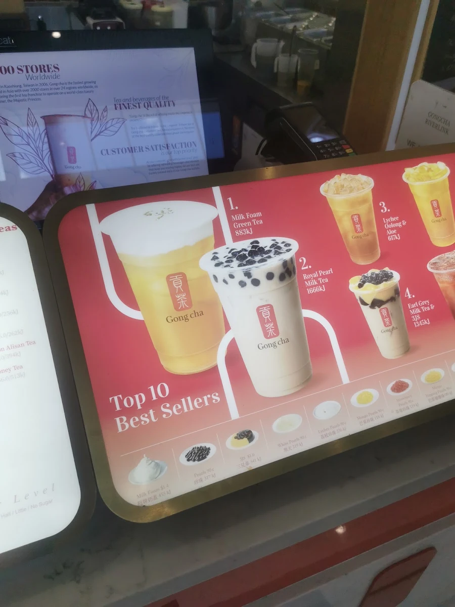 Menu, Gong Cha Riverlink Shopping Centre