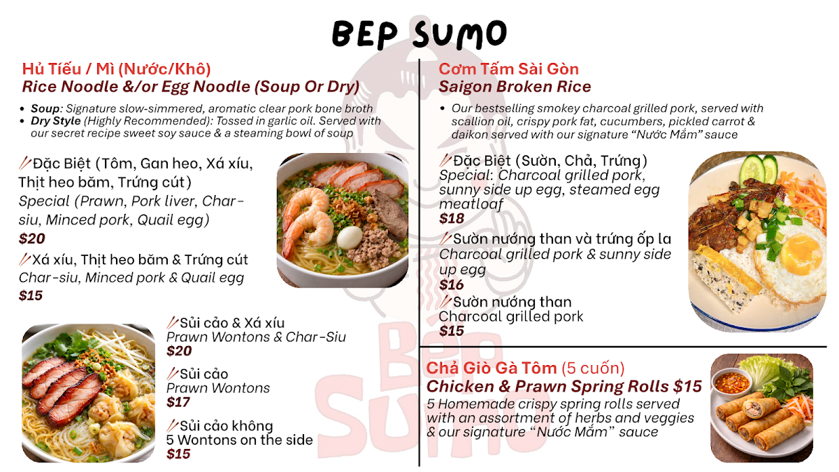 Menu, Bep Sumo