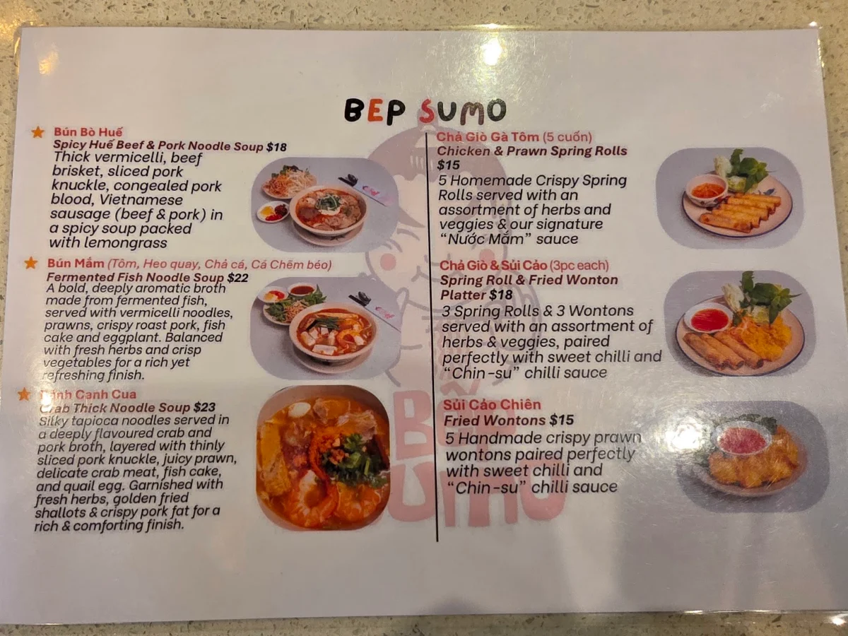 Menu, Bep Sumo